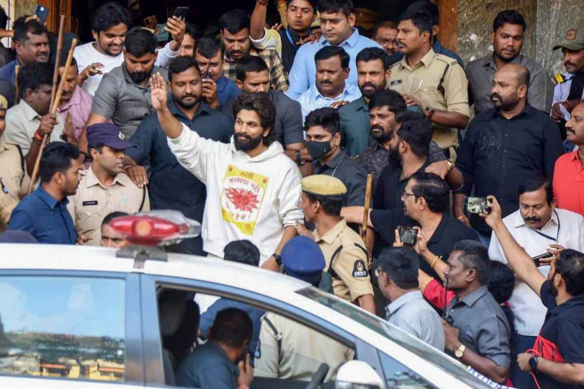 Allu Arjun Appears For Questioning In Pushpa 2 Tragedy Case In Hyderabad