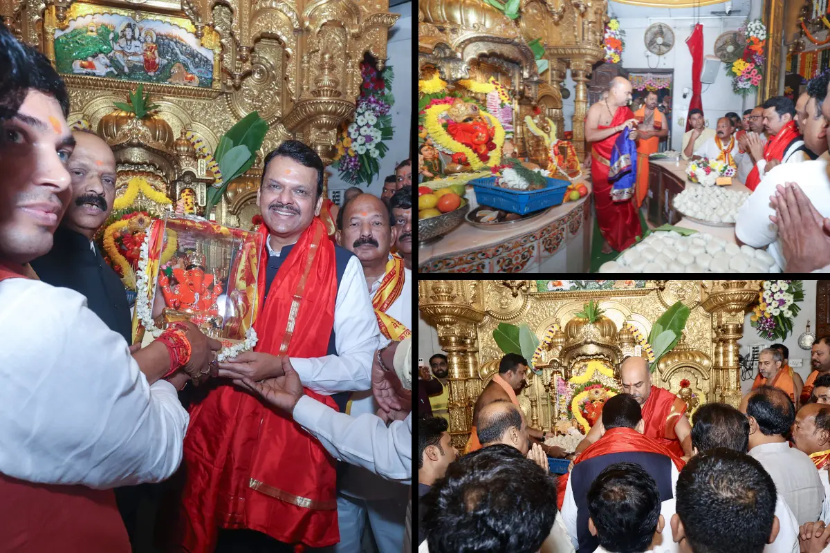 Fadnavis Offers Prayer At Siddhivinayak Temple Ahead Of Oath Ceremony Today