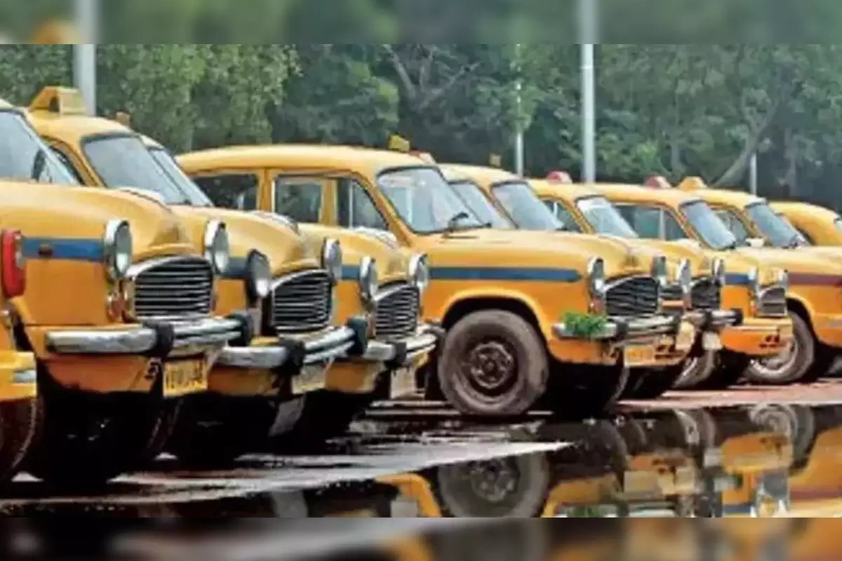 Kolkata Iconic yellow Taxis