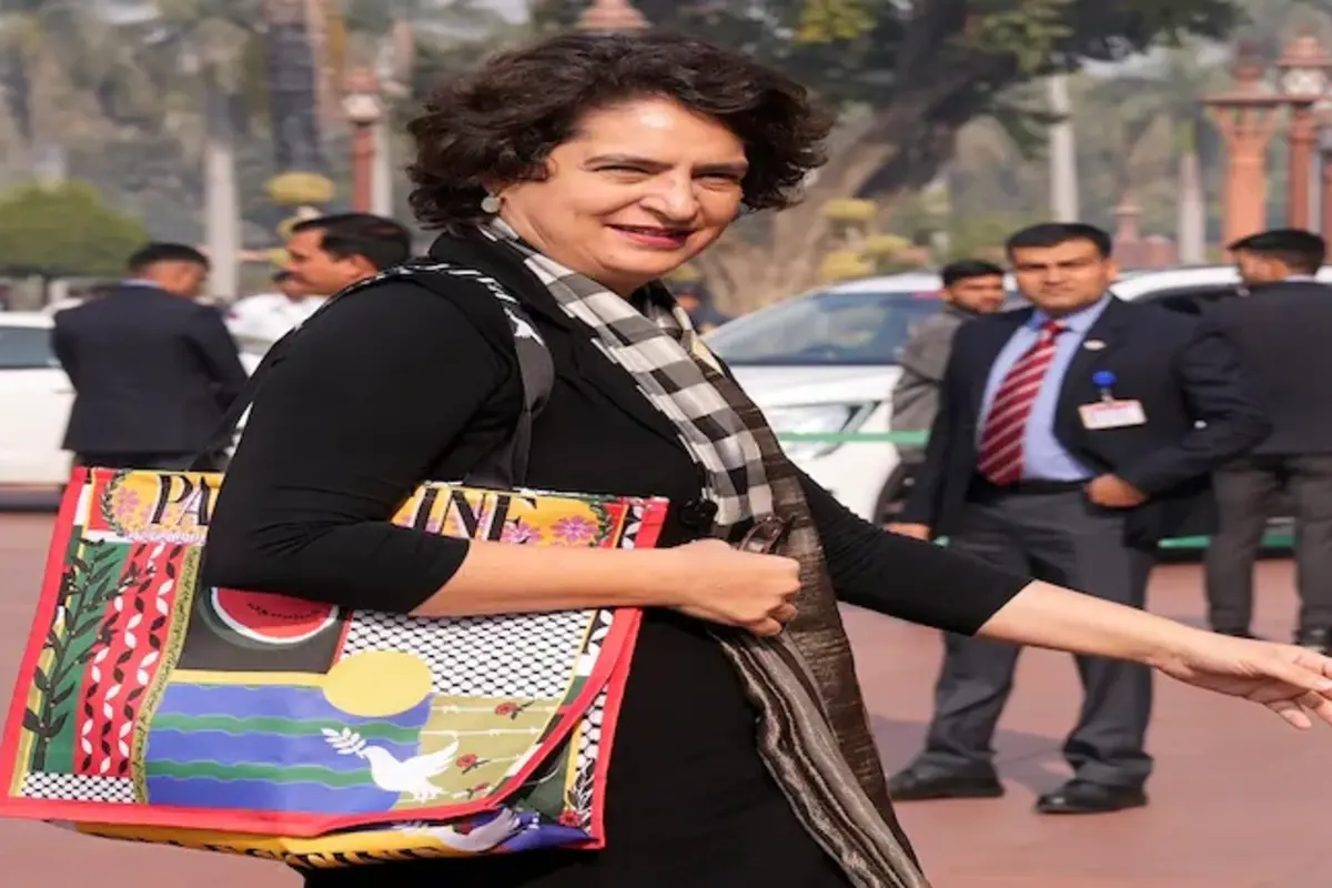 Priyanka Gandhi's 'Palestine' Handbag Sparks Debate In Parliament