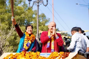 CM Atishi Leads Roadshow For Nomination; Credits AAP’s Work For Public Support