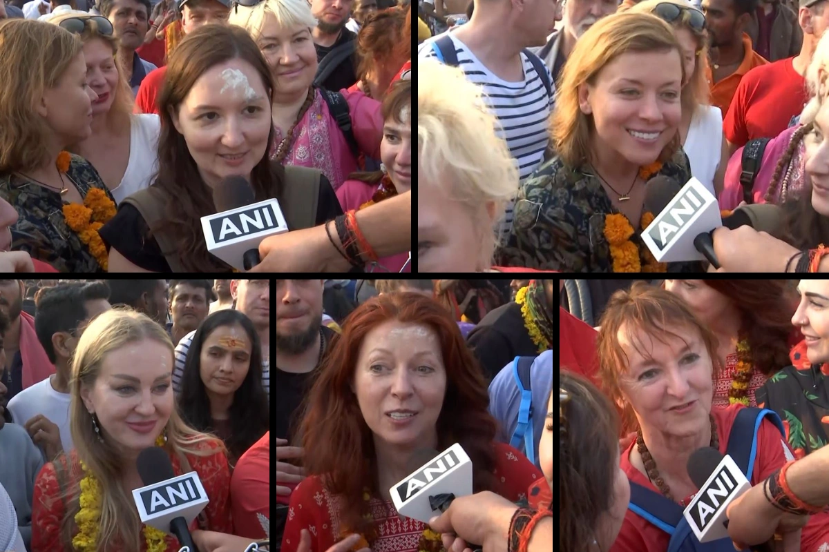 “Grateful For Mahadev’s Blessing”: Foreign Devotees Celebrate Maha Kumbh Mela