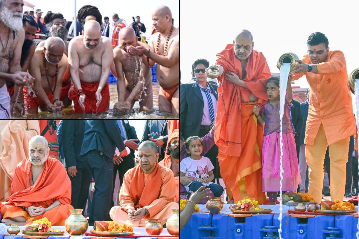 Maha Kumbh 2025: Union Home Minister Amit Shah Reaches Prayagraj; Takes Holy Dip At Sangam