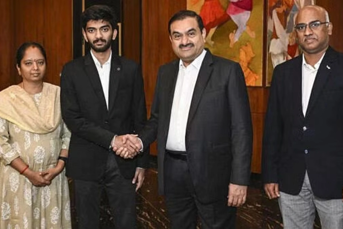 Youngest World Chess champion Gukesh Meets Adani