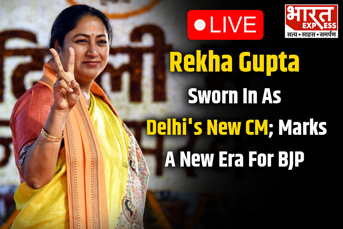 LIVE UPDATES: Rekha Gupta Takes Oath As Delhi CM At Ramlila Maidan