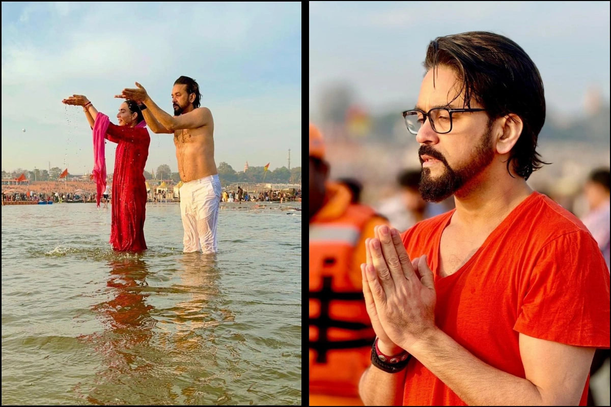 Anurag Thakur Participates In Sacred Ritual At Kumbh Mela In Prayagraj