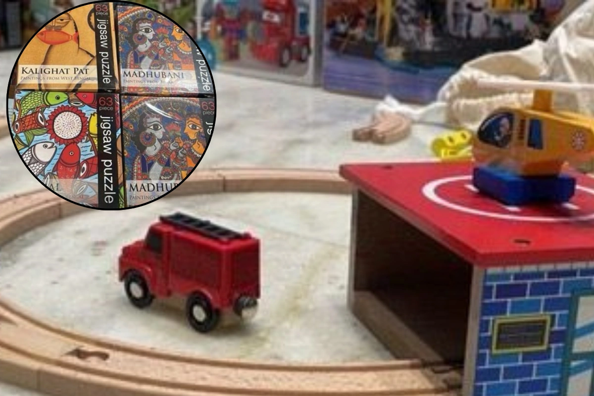 PM Modi Gifts Indian Folk Art Jigsaw Puzzle, Wooden Toy To Vance Family