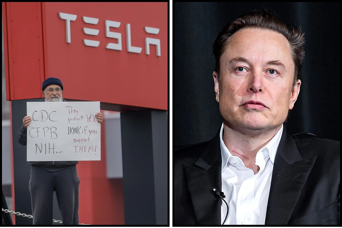 ELON MUSK- TESLA PROTESTS