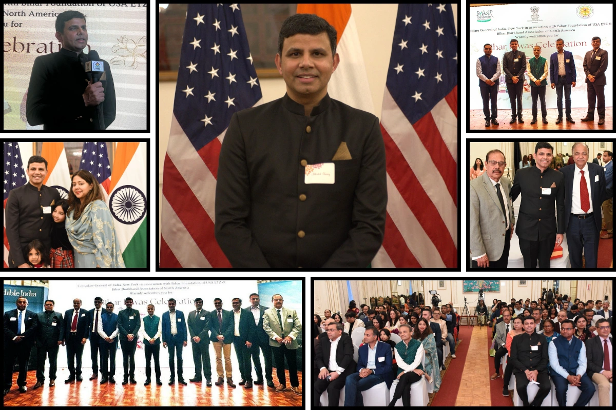 Dr. Abhishek Tiwari Honored With ‘Bihar Vishva Gaurav Samman’ In New York