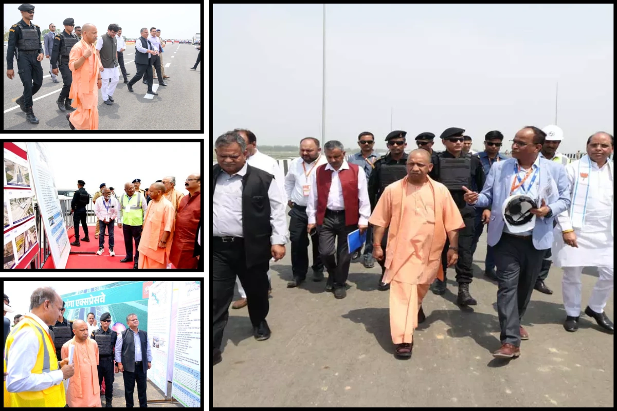 CM Yogi Inspects Ganga Expressway In Hardoi & Shahjahanpur
