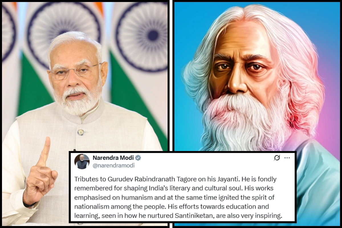 PM Modi Pays Tribute To Rabindranath Tagore On His Jayanti