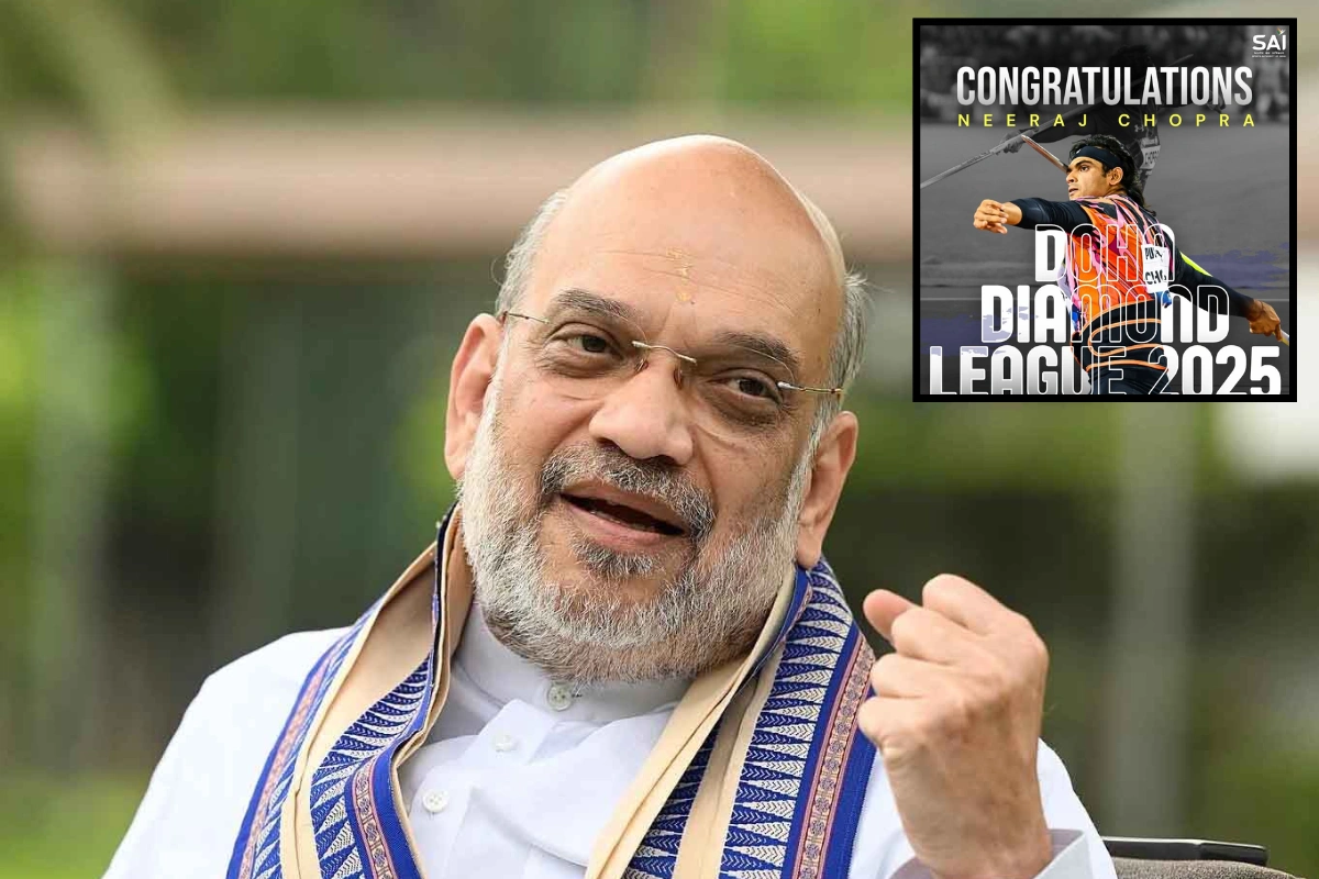 Amit Shah Hails Neeraj Chopra's New National Record