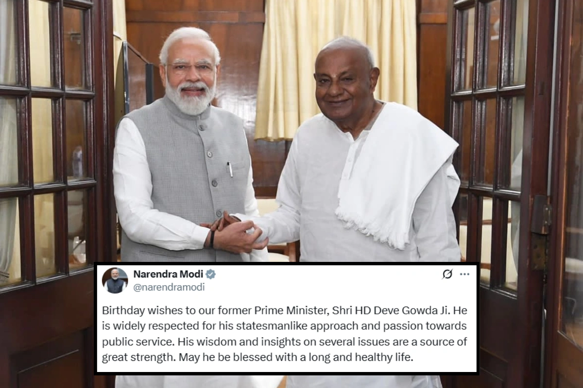 PM Modi Greets Former PM Deve Gowda On His 92nd Birthday
