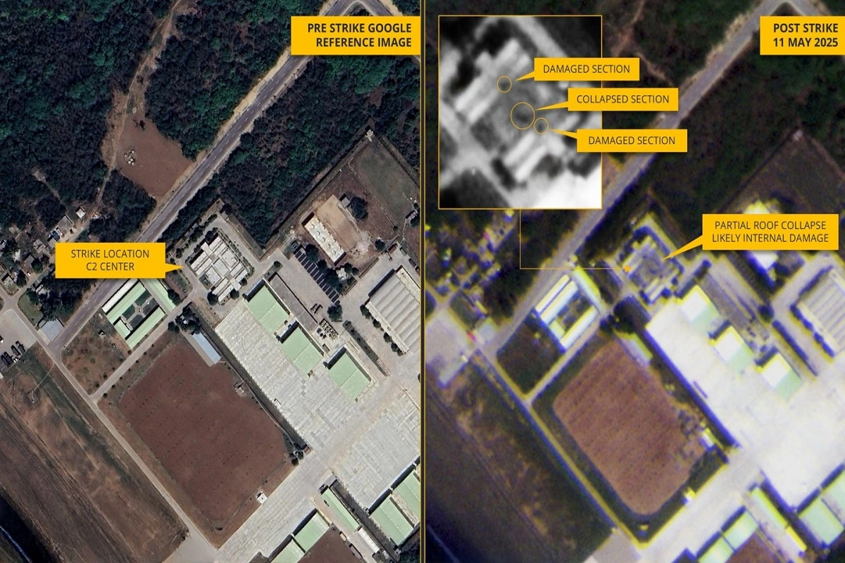 New Satellite Image Shows Structural Damage To Command & Control Building At Pak’s Murid Airbase