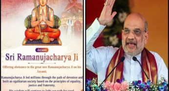 Union Home Minister Amit Shah Pays Tribute To Sri Ramanujacharya Ji On His Jayanti