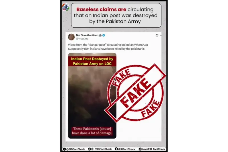 PIB Busts Propaganda Video; Confirms No Indian Army Post Was Hit
