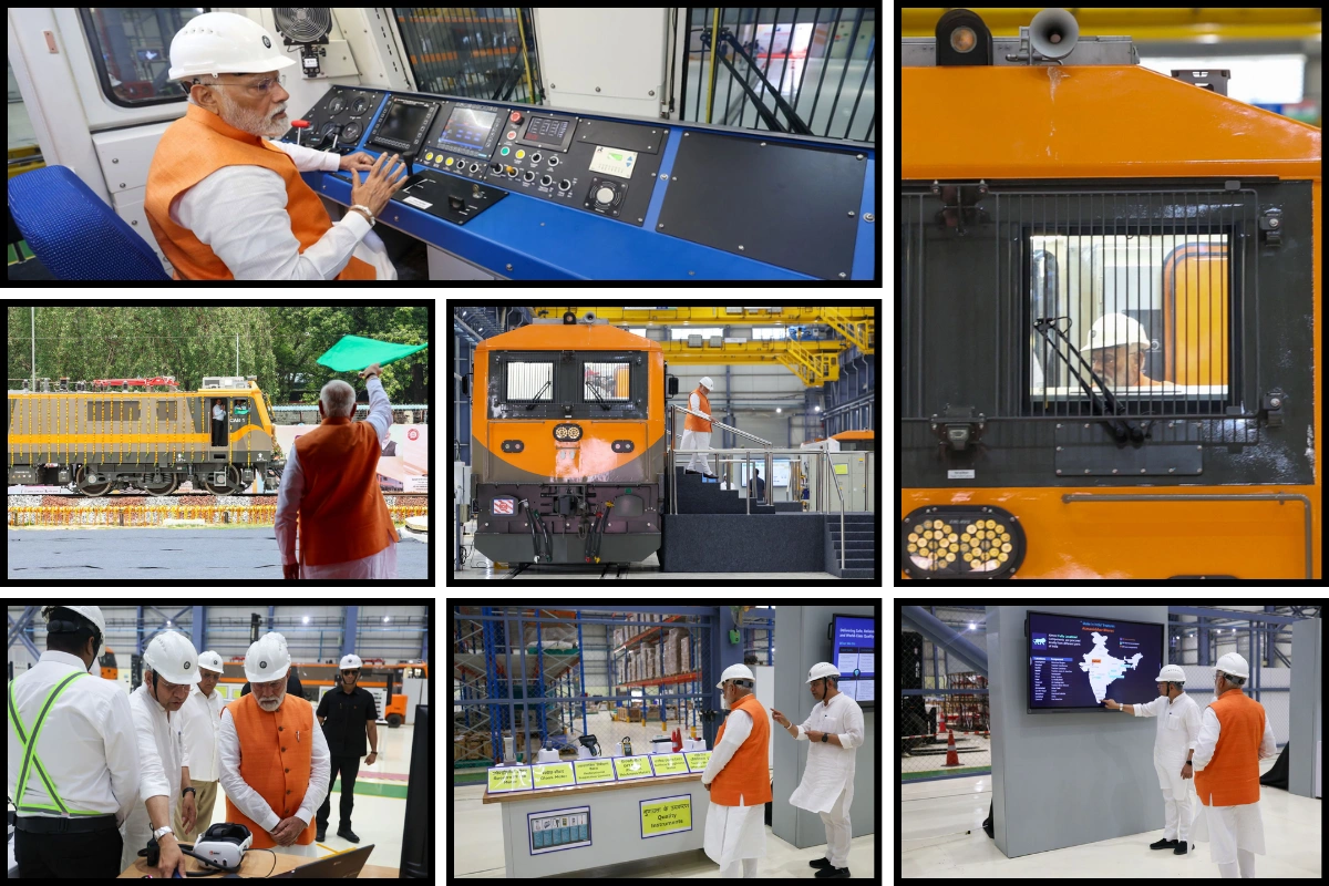 PM Modi Inaugurates Dahod Locomotive Workshop; Flags Off First ‘Made In Dahod’ Electric Engine