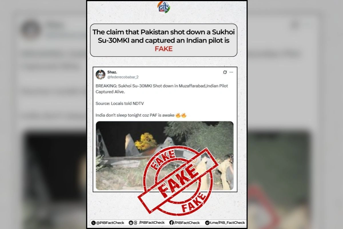Pakistani Social Media Spreads Fake News On Sukhoi Crash: PIB Fact Check