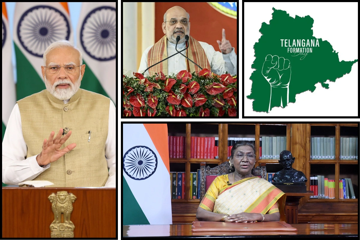President Murmu, PM Modi & Leaders Extend Wishes To Telangana On Statehood Day