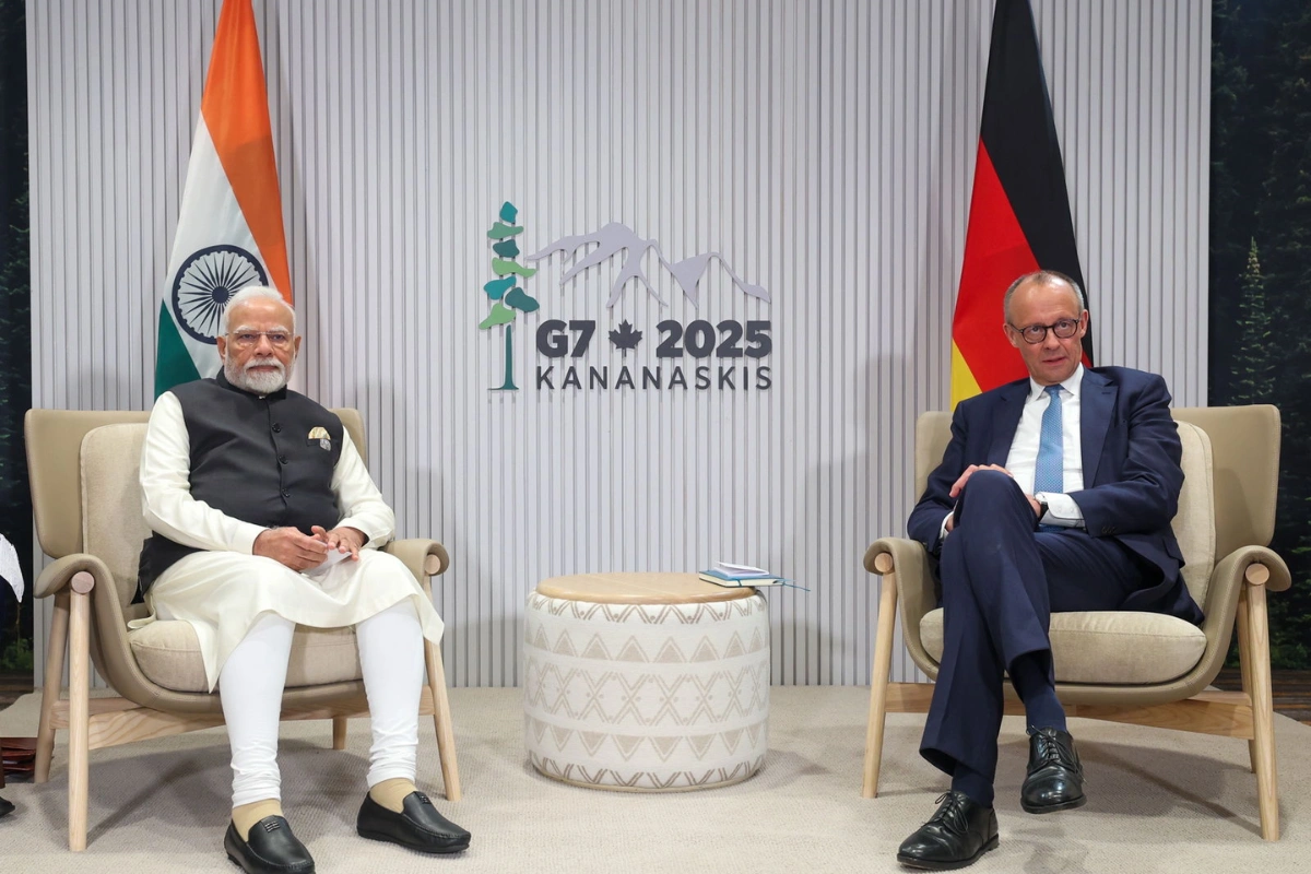 PM Modi - German Chancellor Merz At G7