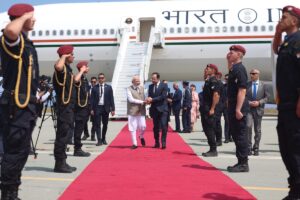 PM Modi Lands In Cyprus, Received At Airport By President Christodoulides