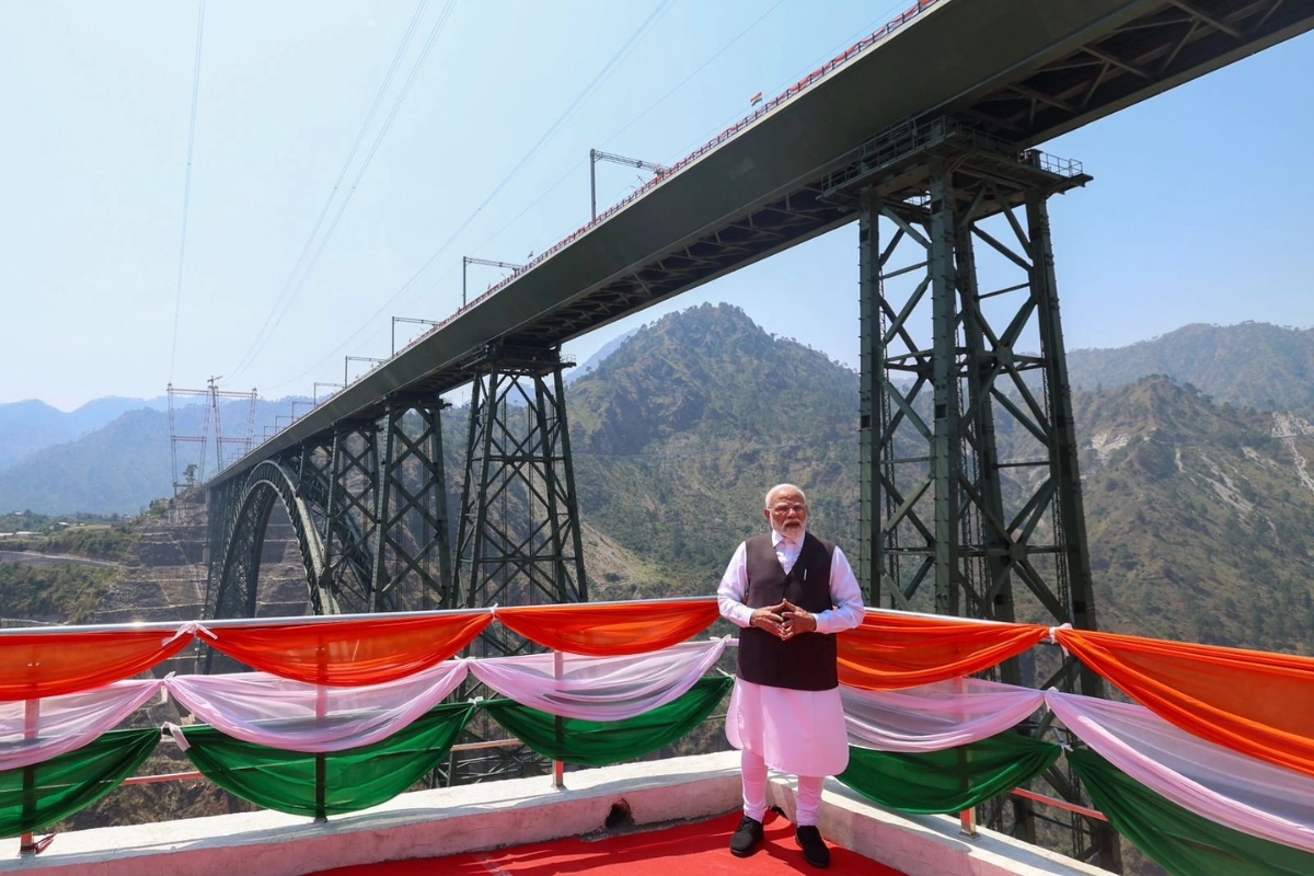 PM Modi Inspects World’s Highest Chenab Railway Bridge In Jammu And Kashmir