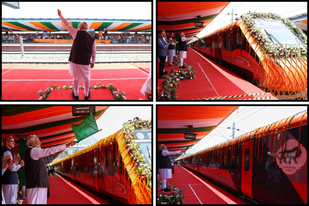 PM Modi Flags Off Vande Bharat Trains Linking Jammu With Kashmir; Inaugurates Landmark Bridges