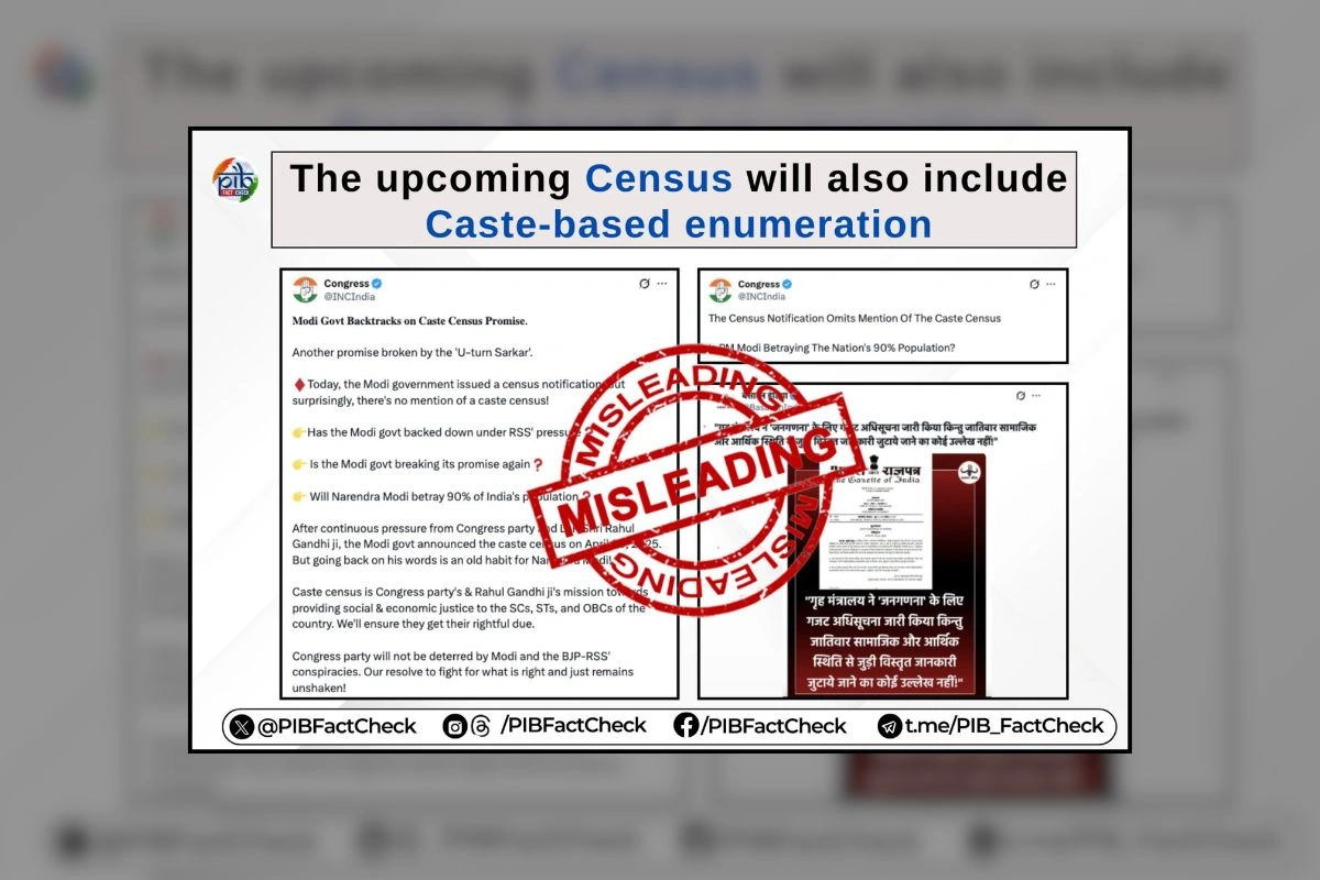 Govt Confirms Caste Enumeration In Census 2027