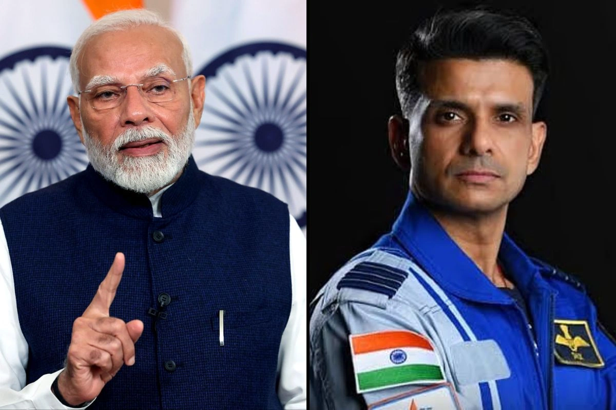 PM Modi Interacts With Group Captain Shubhanshu Shukla Aboard The ISS