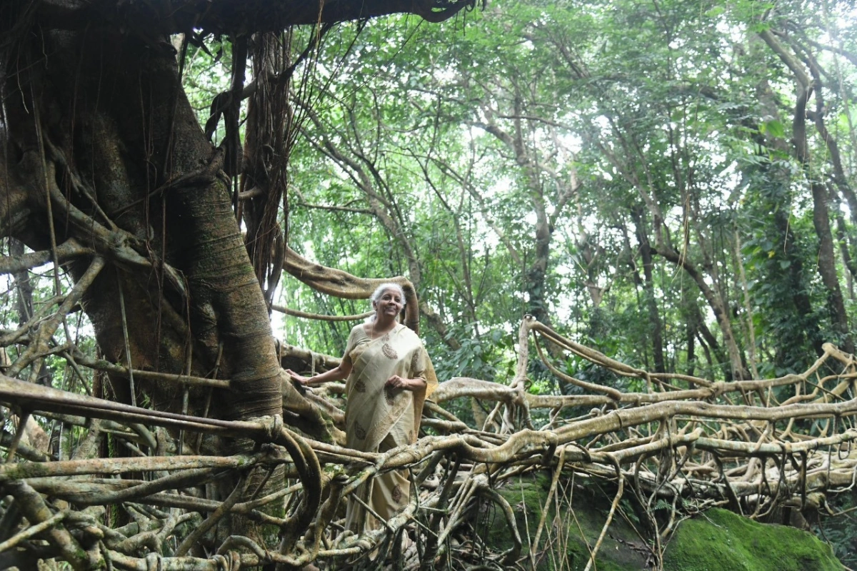 Nirmala Sitharaman Hails Meghalaya’s Living Root Bridges As A Beacon Of Sustainability