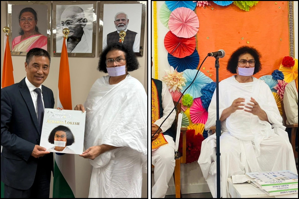 Acharya Lokeshji & Consul General Masakui At 9th Anniversary Of Jain Centre, British Columbia