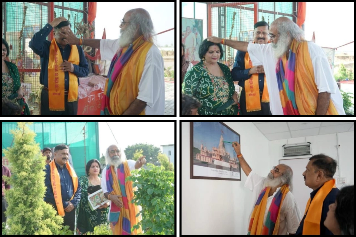 Acharya Pramod Krishnam Welcomes Retired IG Piyush Srivastava To Kalki Dham