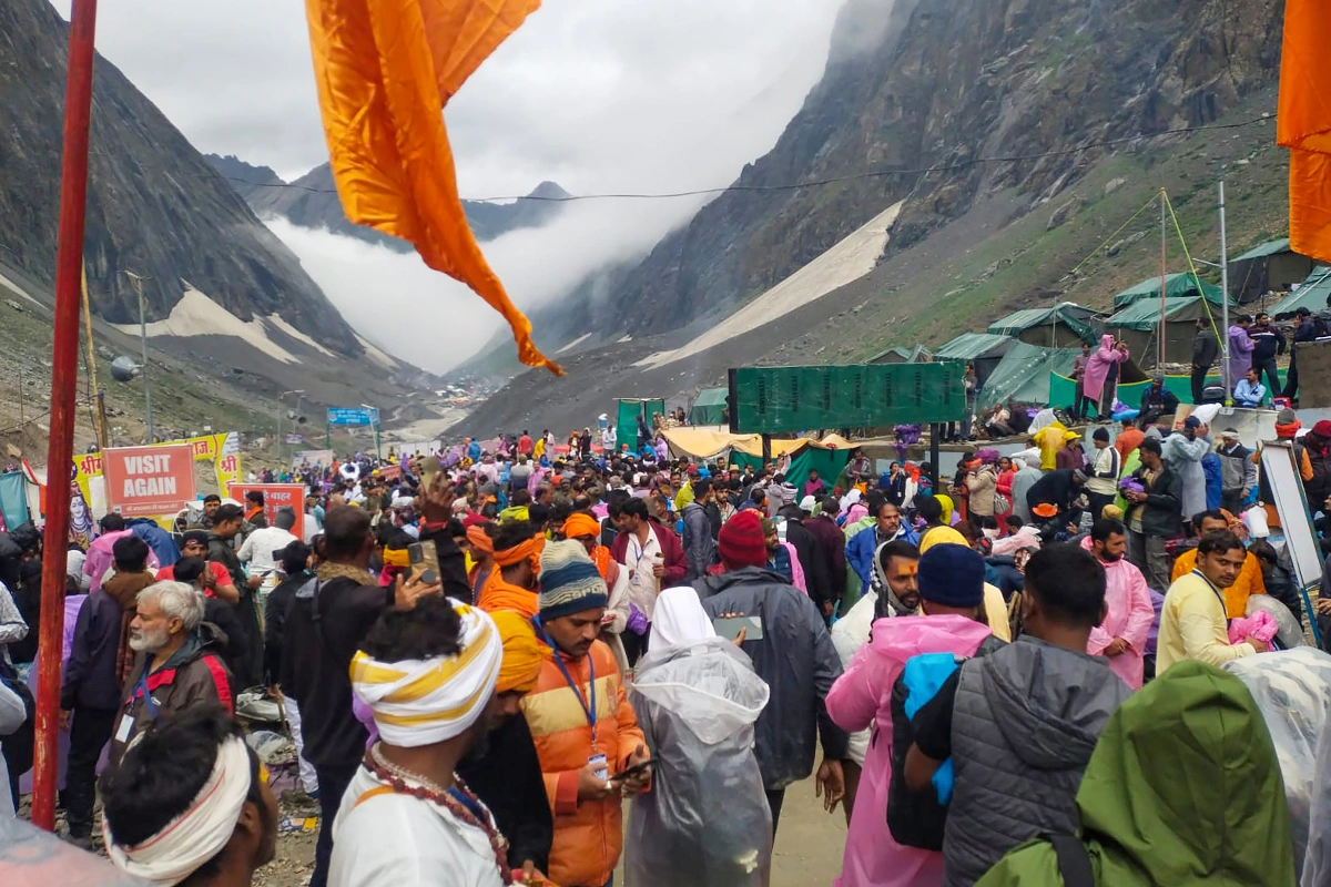 No Pilgrim Movement From Jammu Base Camp As Rain Disrupts Amarnath Yatra