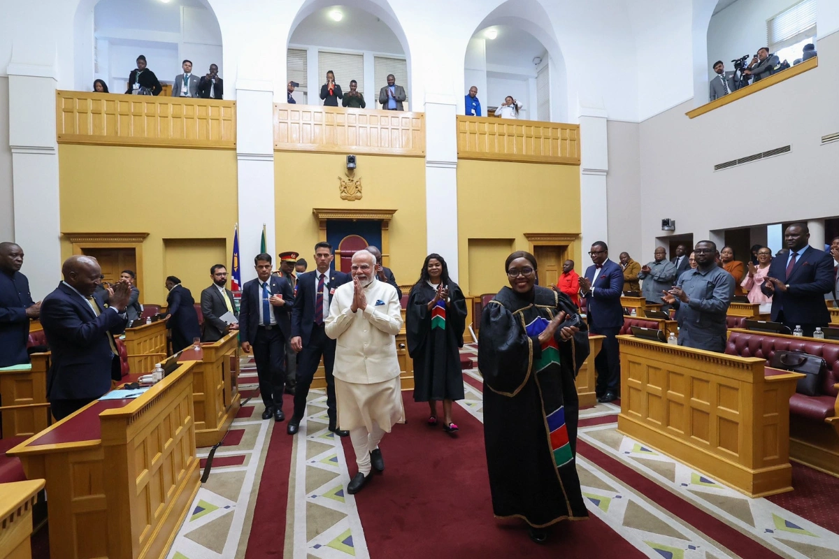 PM Modi Receives Standing Ovation In Namibian Parliament, Expands Bilateral Ties During Landmark Visit