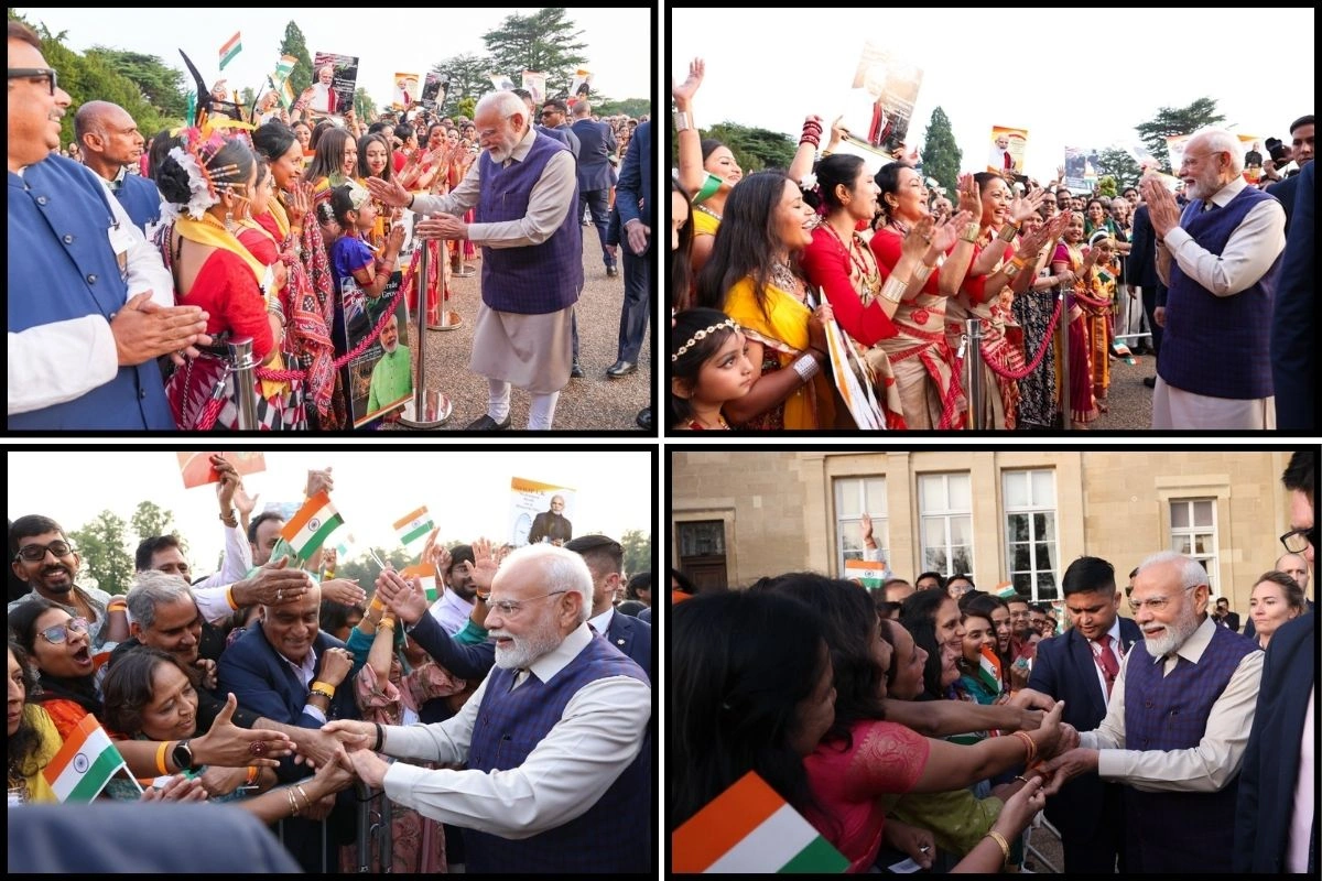 PM Modi Receives Grand Welcome From Indian Diaspora In London On Historic UK Visit