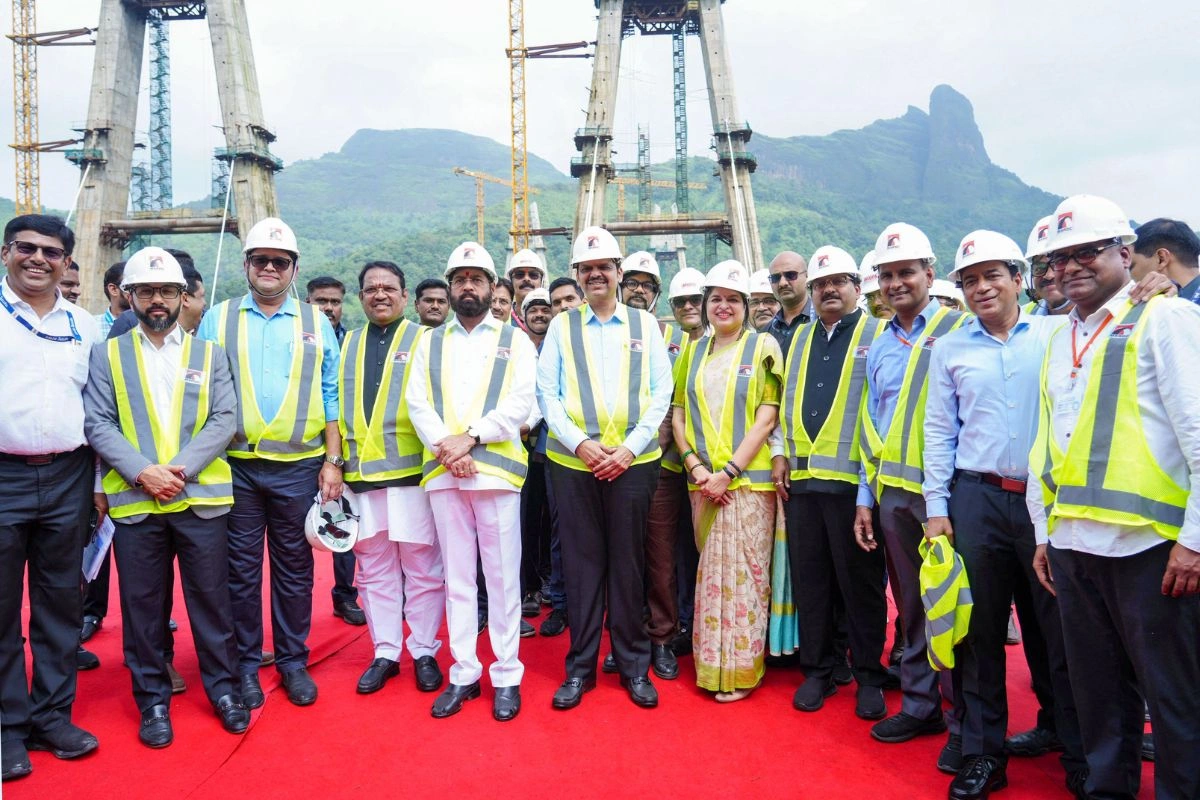 Fadnavis, Shinde, Jeet Adani Inspect NMIA Site As 94% Work Nears Completion