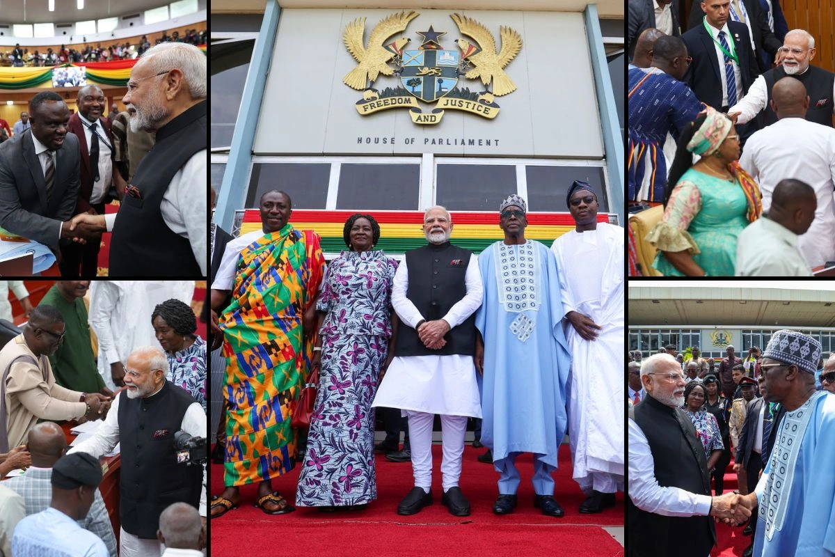 Ghanaian MPs Carry Indian Attire As PM Modi Addresses Parliament