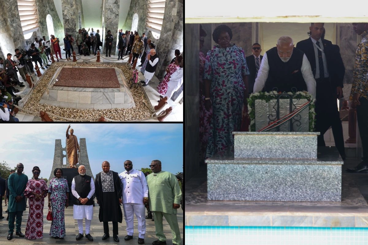 PM Modi Honours Ghana’s Founding President Kwame Nkrumah In Accra