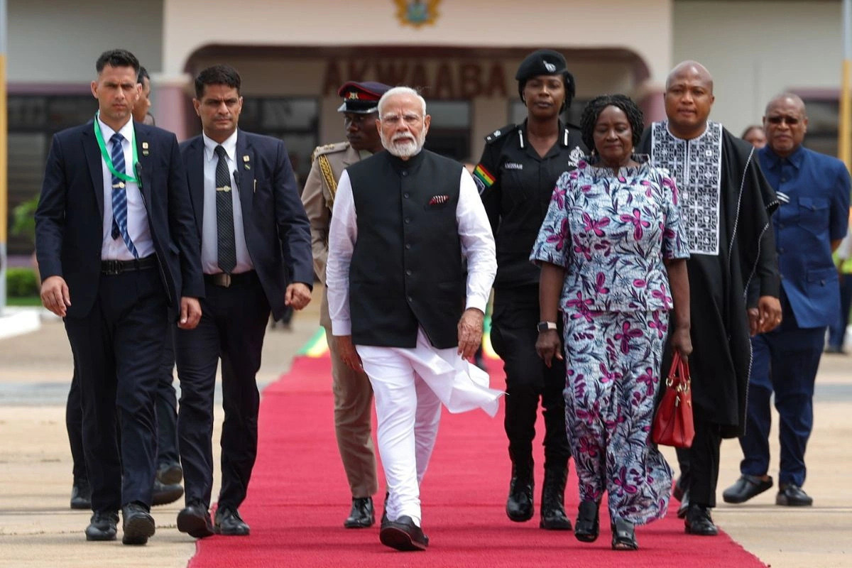 PM Modi Departs Ghana For Port Of Spain; Deepen Historic Ties With India