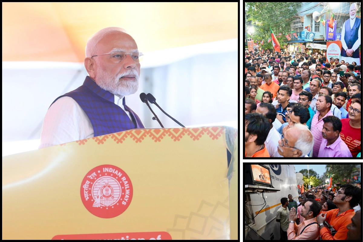 Overflow Crowd Gathers Outside Kolkata Rally To Watch PM Modi’s Address