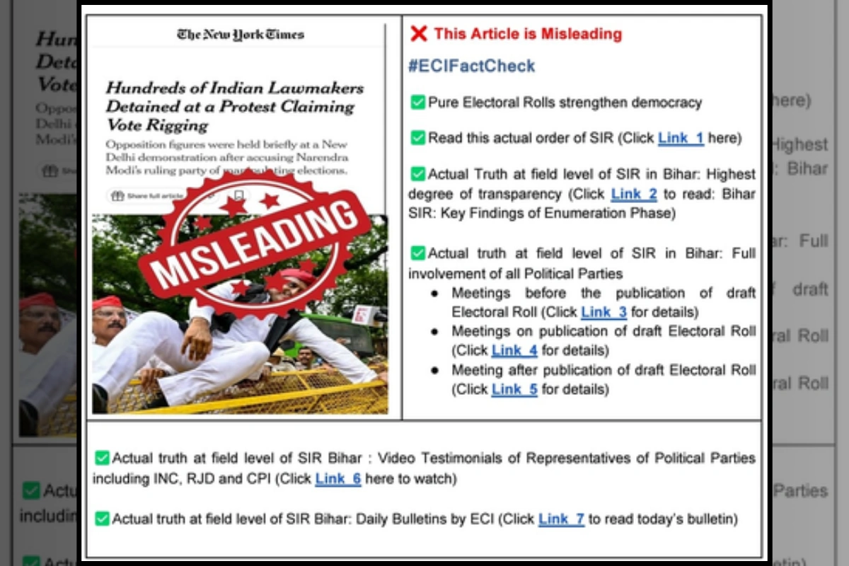 ECI Terms NYT Report On Voter List Manipulation ‘Misleading’