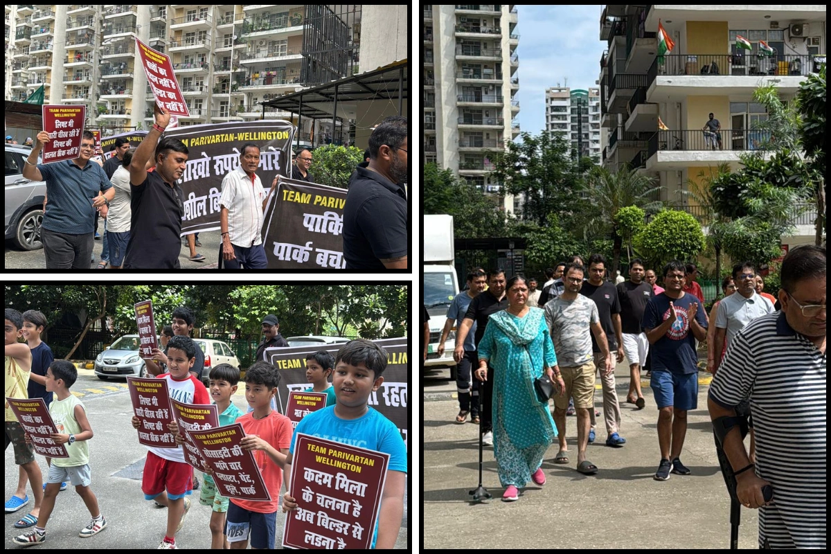 Panchsheel Wellington Residents Protest Against Builder Negligence