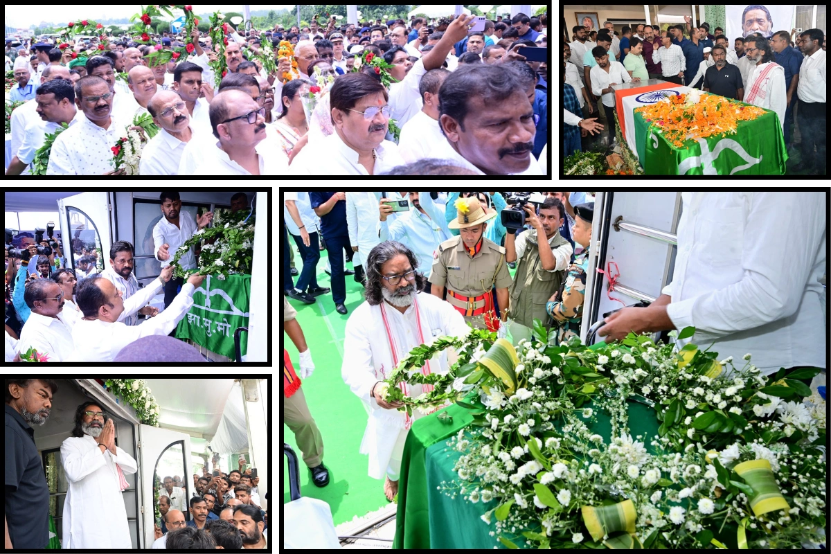 Final Farewell To Shibu Soren Begins With State Honours In Ranchi