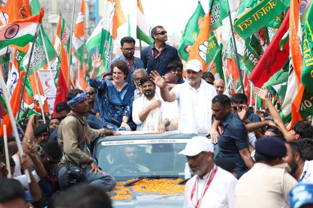Priyanka Gandhi Joins Rahul In Bihar’s Voter Rights Yatra