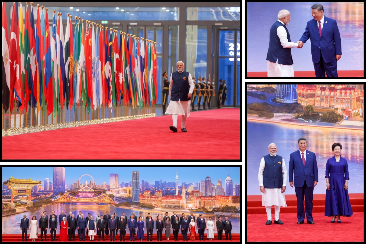 Xi Jinping, Peng Liyuan Welcome PM Modi At SCO Summit Reception