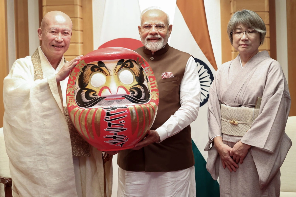 PM Modi Presented With Daruma Doll During Japan Visit