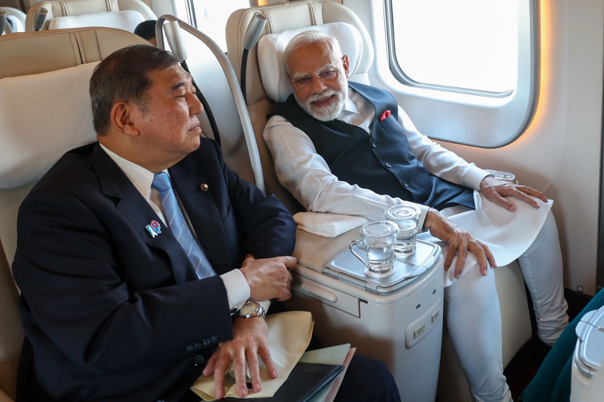 PM Modi And Japanese Counterpart Discuss High-Speed Rail Future During Shinkansen Ride