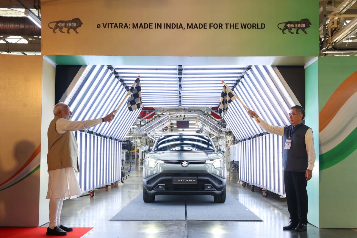 PM Modi Flags Off First ‘Made In India’ e-Vitara; Pushes EV Exports To 100 Nations