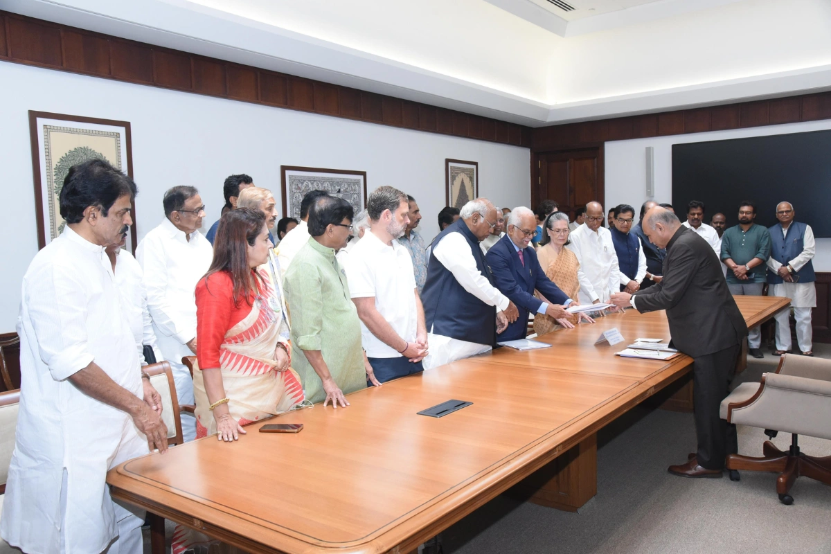 Justice (Retd) B Sudershan Reddy Files Nomination As INDIA Bloc’s Vice Presidential Candidate