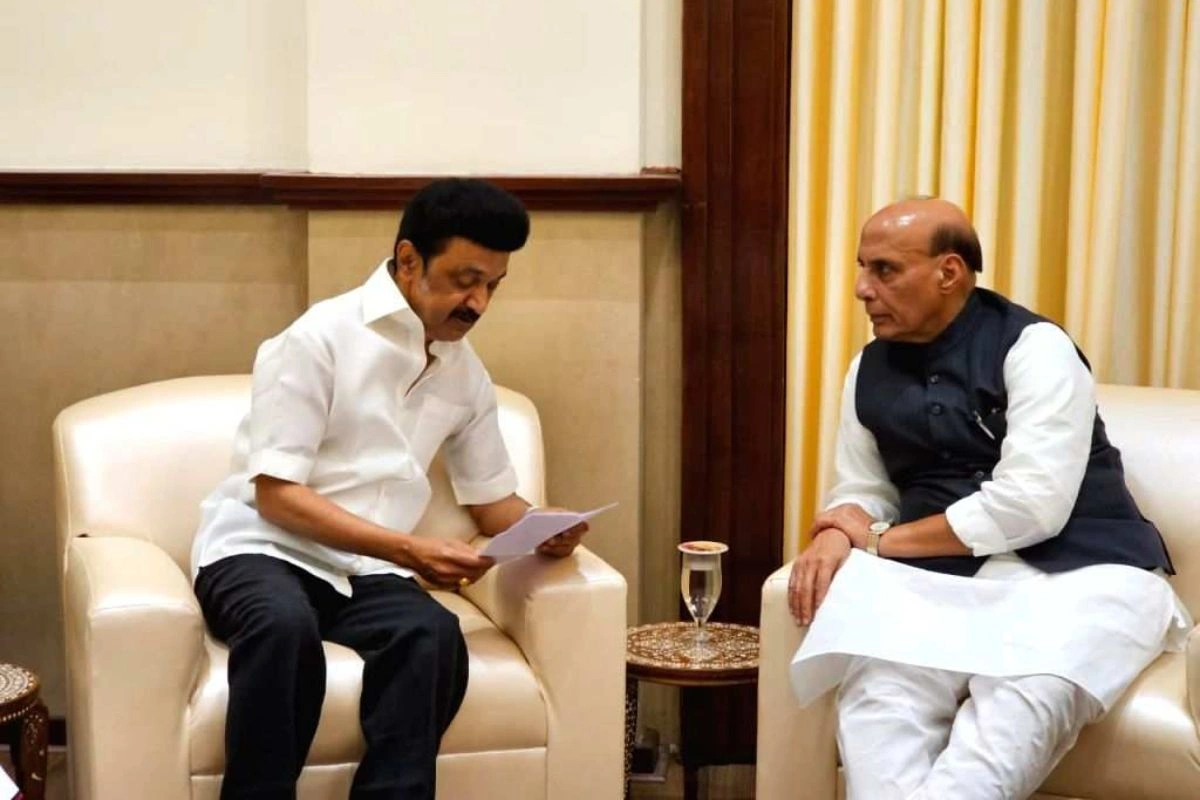 VP Elections: Rajnath Singh Seeks DMK’s Support For CP Radhakrishnan